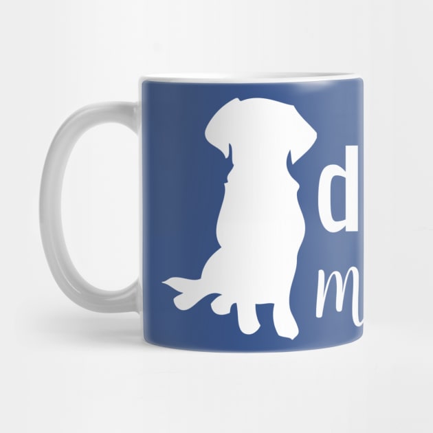 Dog Mom Silhouette White by erinmizedesigns